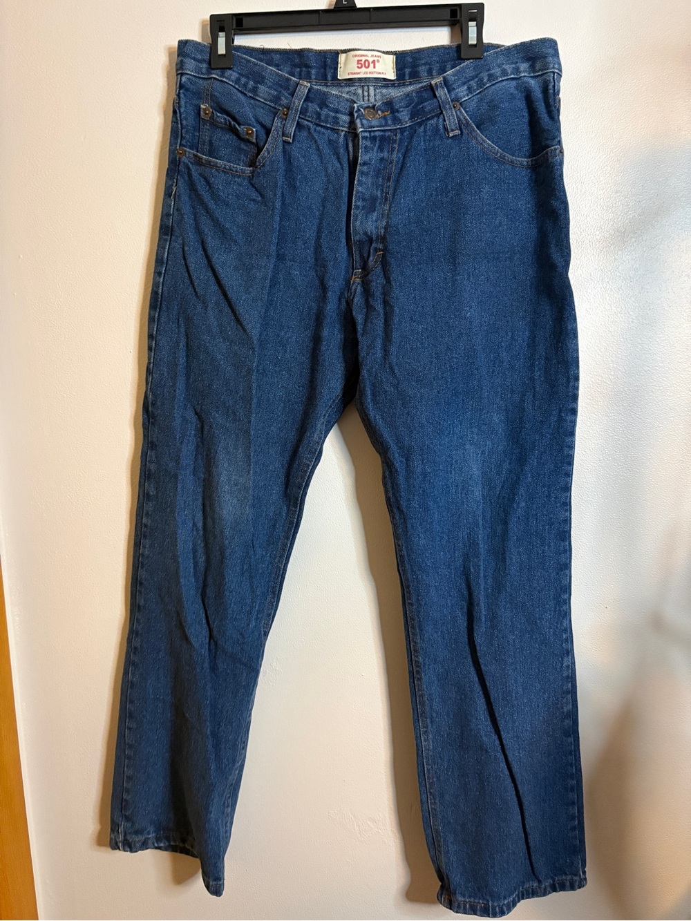 Levi's Men's Straight Jeans in Deep Blue Denim